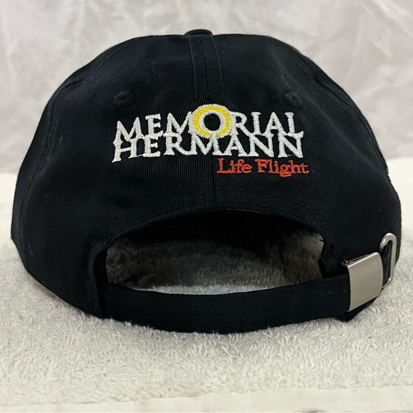 Port Authority's Memorial Hermann Life Flight Adjustable Black Ball Cap - Picture 7 of 15